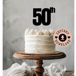 Nummer 50 I 50e verjaardag Party Decor SVG I 50e viering Download I 50 Cut File I Party Centerpiece Decoraties