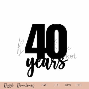 40 年の装飾 SVG I 同窓会 1983 I 結婚 40 周年 SVG I 高校の同窓会 SVG I 1983 年卒業生デジタルダウンロード I カットファイル