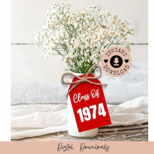 Custom Class Of Reunion tafeldecoraties / Class Of Party middelpunt downloaden / High School Reunion Decor / Feestartikelen