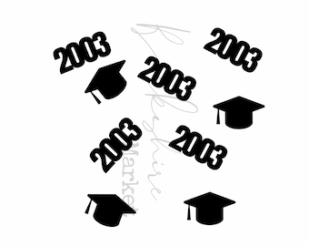 Class Reunion of 2003 Confetti SVG / 2003 Full 12" x 12" Sheet Download / Class Reunion of 2003 Cut Outs / 2003 Graduation / 10th Reunion