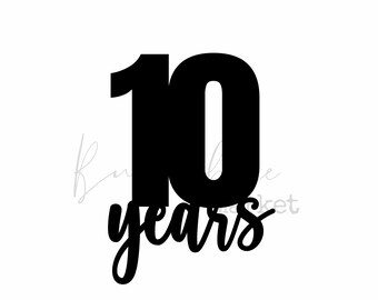 10 años Decoración SVG I Class Reunion 2013 I 10 Aniversario de bodas SVG I High School Reunion SVG I Clase de 2013 Descarga digital I Cut File