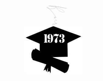 1973 Graduation Cap Decor SVG I  Class Reunion 1973 I Reunion SVG I High School Reunion SVG I Class Of 1973 Digital Download I Cut File