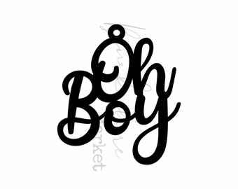 Oh Boy Decor Baby Shower Mason Jar Tag Download / Boy Baby Shower SVG Tag / Boy Baby Shower Centerpiece Decorations