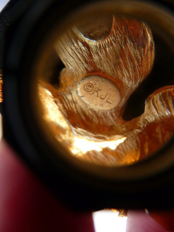 Kenneth Jay Lane griffin brooch pin, jewel encrus… - image 10