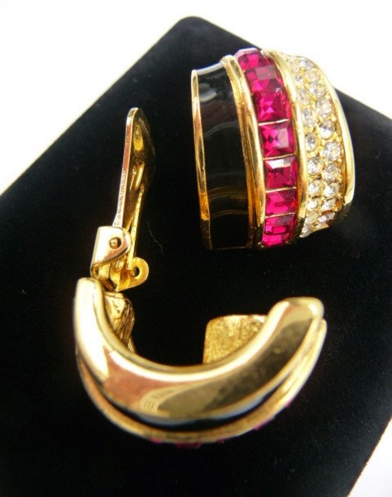 Christian Dior © half circle flags clip earrings,… - image 5