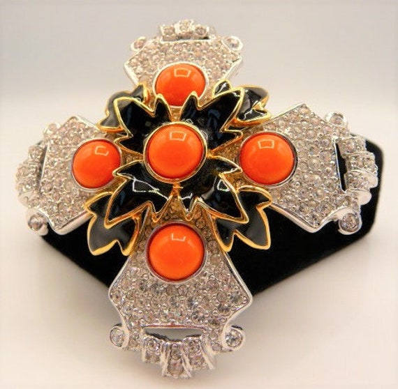 Kenneth Jay Lane Maltese cross brooch pin, Order … - image 7