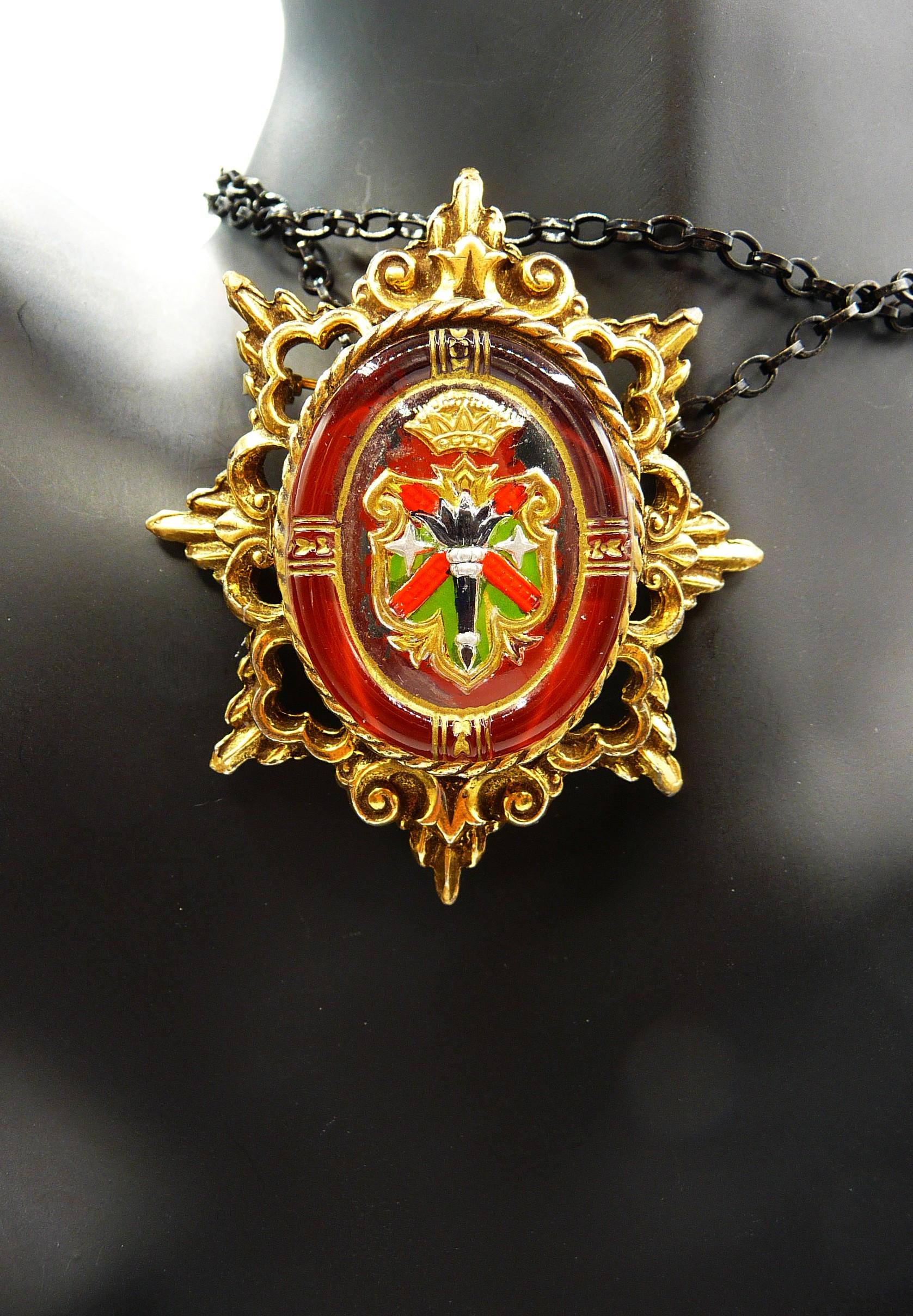 Vintage Red Cross Pin - Etsy