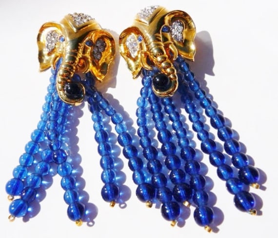 Elizabeth Taylor Elephant Walk clip earrings, vin… - image 3