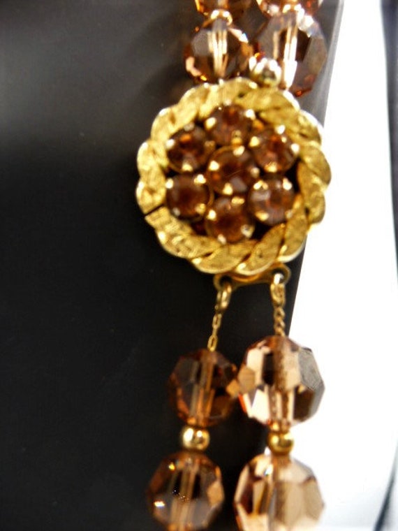 1960s Napier 2 strand necklace clip earrings set,… - image 4