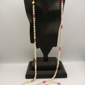 Hand Knotted Freshwater Baroque Pearls Opera Length Necklace, 1/20 14K ...