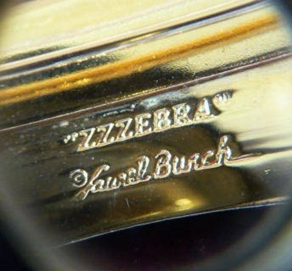 Laurel Burch ZZZebra pin brooch, lion zebra fanta… - image 5