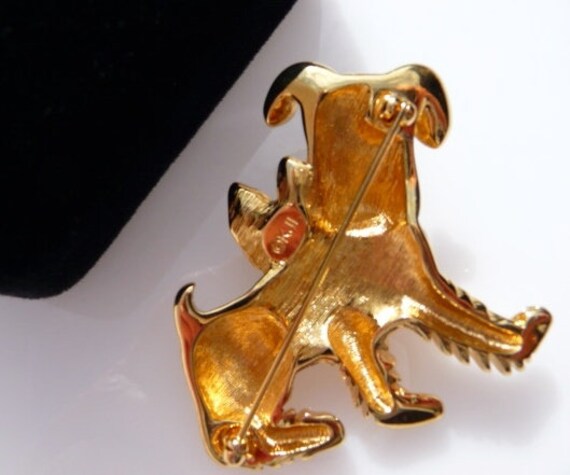 Kenneth Jay Lane miniature Schnauzer dog brooch s… - image 10