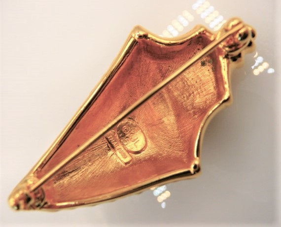 Kenneth Jay Lane spotted sea shell brooch pin, co… - image 10