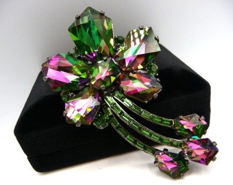 Vintage West Germany Brooch - Hematite Glass 1950s Ornate Filigree  Statement Pin - Etsy