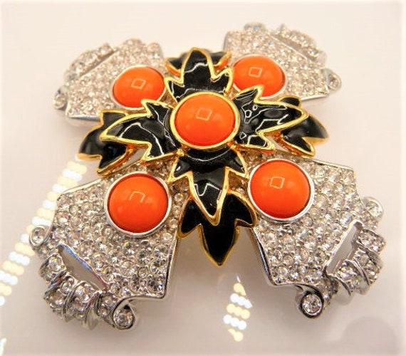 Kenneth Jay Lane Maltese cross brooch pin, Order … - image 6