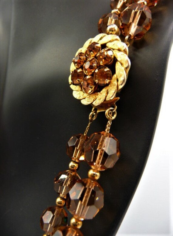 1960s Napier 2 strand necklace clip earrings set,… - image 6