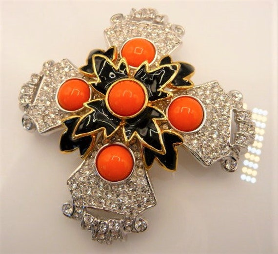 Kenneth Jay Lane Maltese cross brooch pin, Order … - image 5