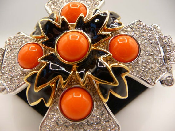 Kenneth Jay Lane Maltese cross brooch pin, Order … - image 8