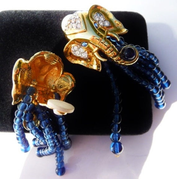 Elizabeth Taylor Elephant Walk clip earrings, vin… - image 7