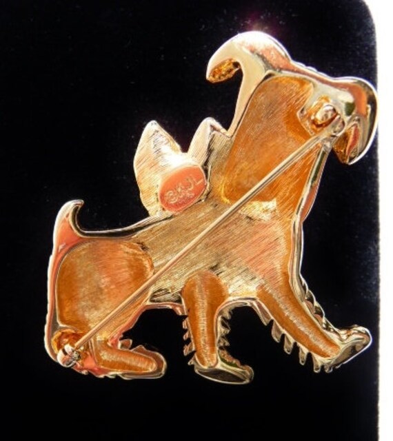 Kenneth Jay Lane miniature Schnauzer dog brooch s… - image 5