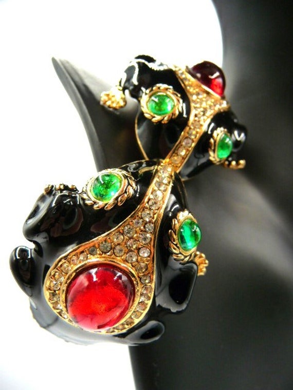 CINER © iconic jeweled frogs clamper cuff bracelet