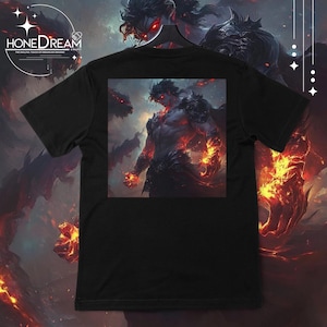 Inferno Tee Unisex Softstyle T-Shirt, Hell Prince T Shirt,  Devil Graphic Shirt, Fire Demon Tshirt, Satan Flames Top, Gothic Unisex Tee