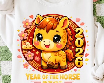 Year of the Horse 2026 PNG Bundle | Chinese New Year Clipart | Zodiac ...