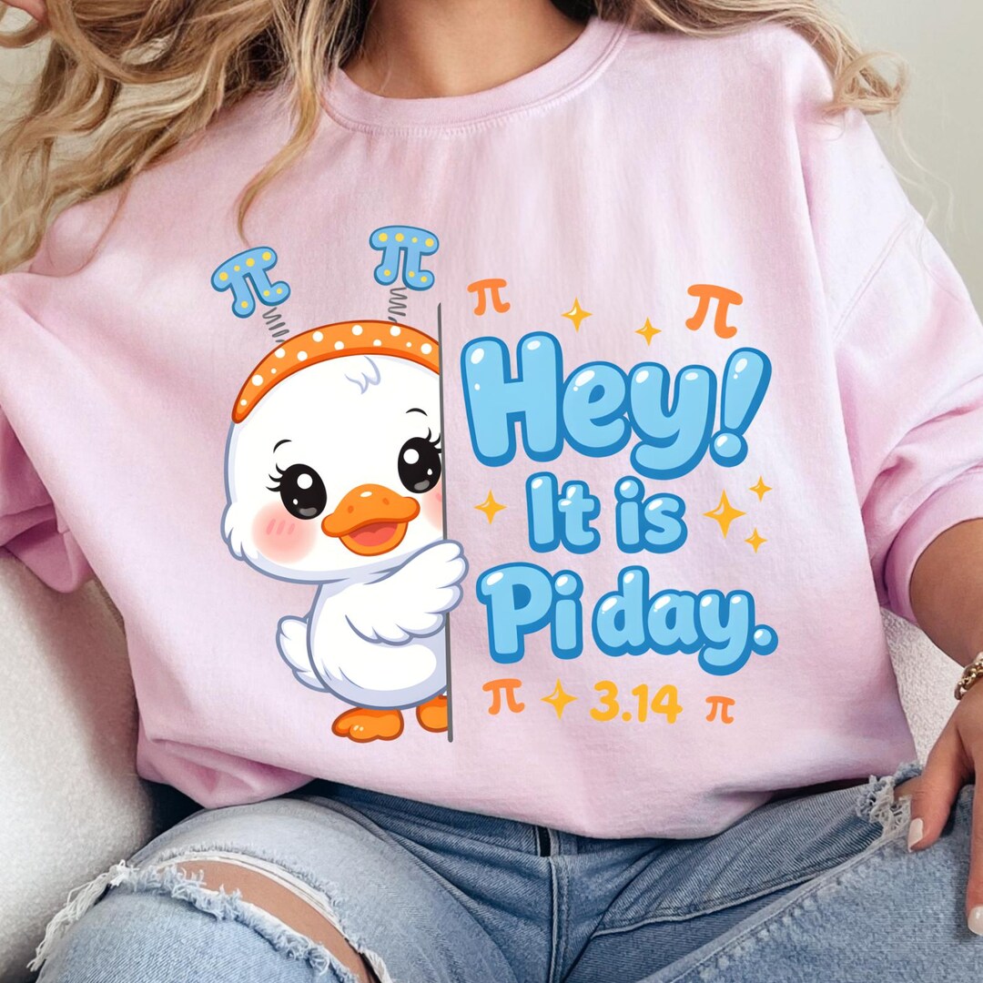 Hey It’s Pi Day PNG, Cute Duck Pi Day Shirt Design, Funny Math Teacher ...