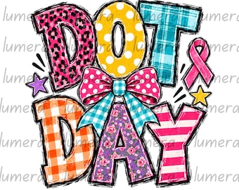 PNG del Día del Punto, Diseño de Camiseta para Maestros con Colores, PNG del Cáncer de Mama, Sublimación del Espíritu Escolar, Descarga Digital de Agradecimiento al Maestro