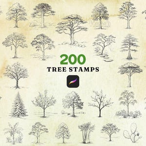 200 Tree Procreate Brushes - Complete Collection for Nature-Inspired Digital Art