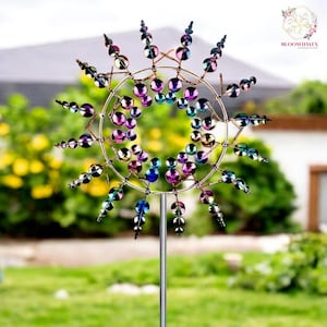 Kleurrijke windspinner, werfwindspinner, tuinmolen, kinetische windmolen, gazondecoratie, tuindecoratie