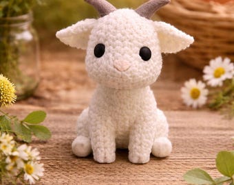 Knitted Goat Figurine