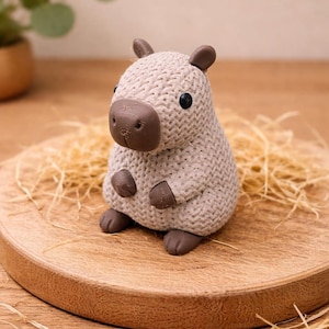 Knitted Capybara Figurine