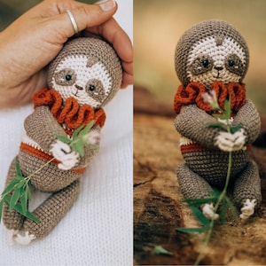 Sloth Amigurumi,Stuffed Crochet Animal Pattern,Crochet Pattern, Amigurumi Crochet Pattern,Instant Download,Crochet sewing Pattern