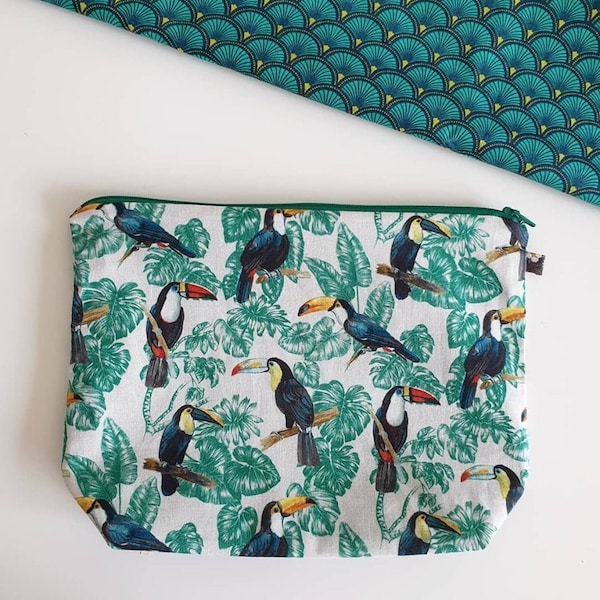 Pochette / Trousse de toilette Les toucans