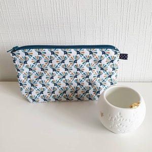 Bolsa, bolsa pequena em leque, bolsa gráfica, bolsa de maquiagem