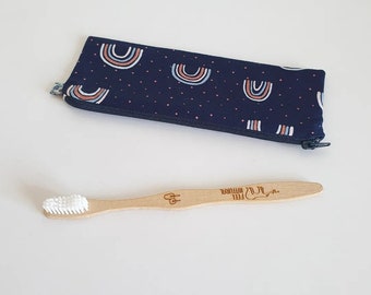 EN STOCK, expédié sous 1 jour ouvré, Etui à brosse à dent, thème arcs en ciel