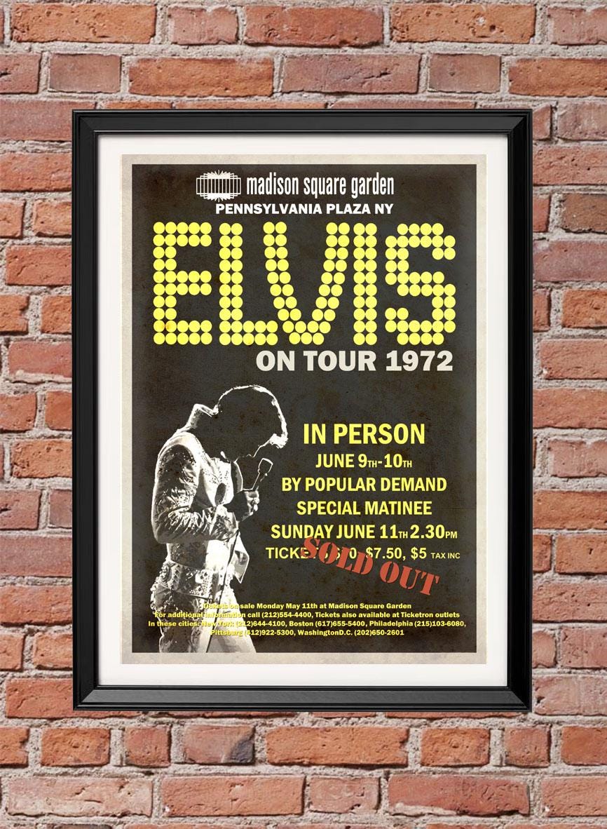Discover Elvis Presley Poster, Retro Vintage Wall Decor, Music Gifts