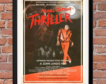 マイケル・ジャクソンのスリラー映画ポスター、ヴィンテージ音楽記念品