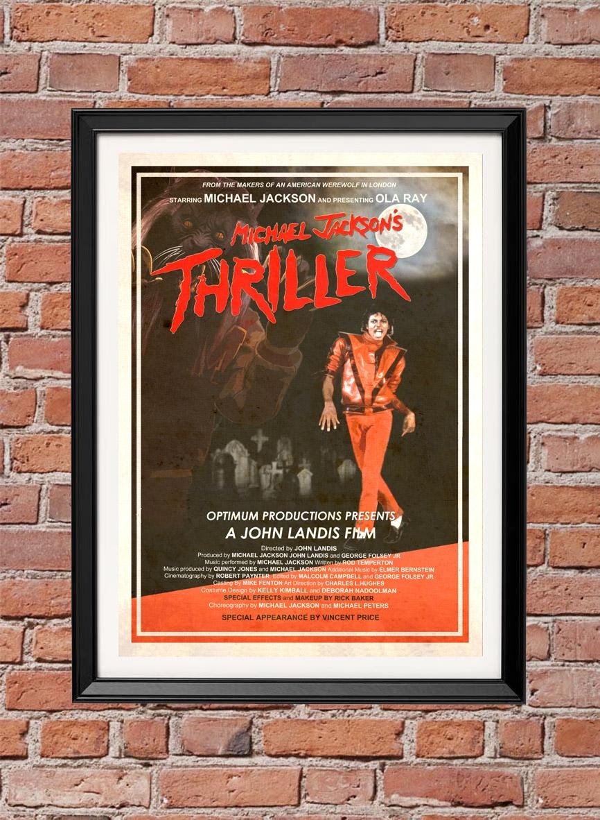Michael jackson thriller poster - Etsy 日本
