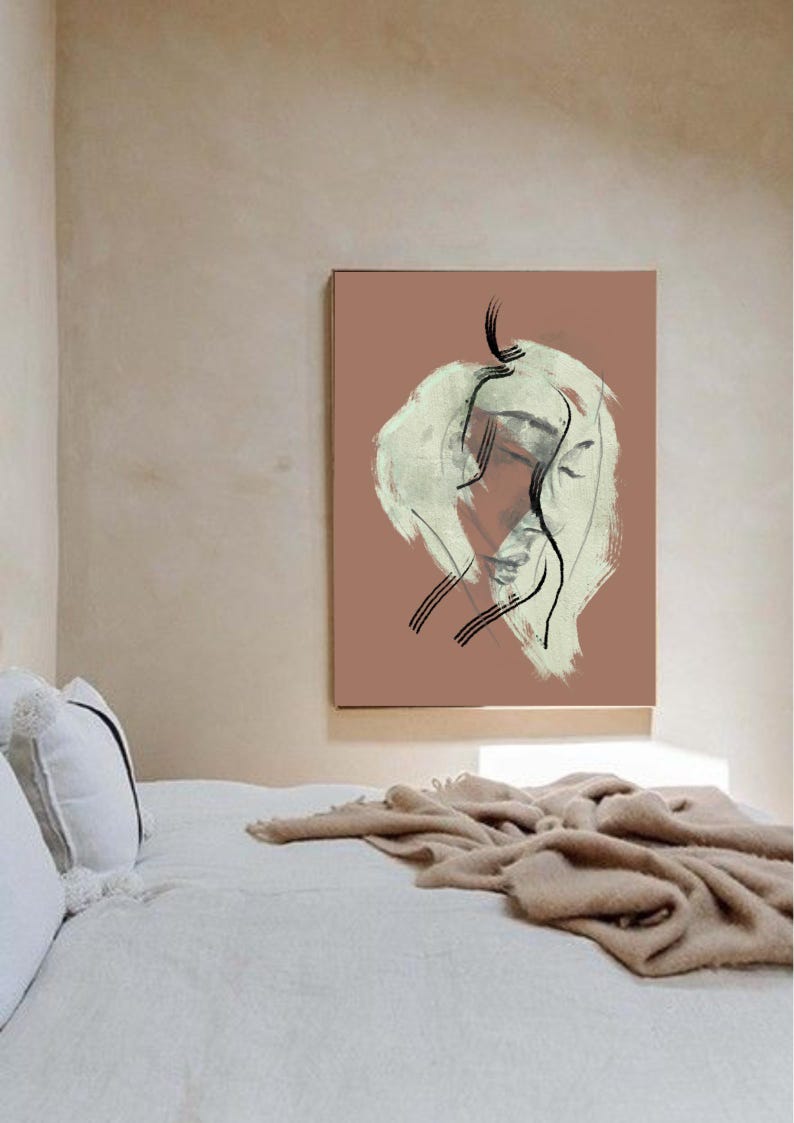 Woman Portrait Poster – Female Beauty Art Print – Feminine Wall Art ...