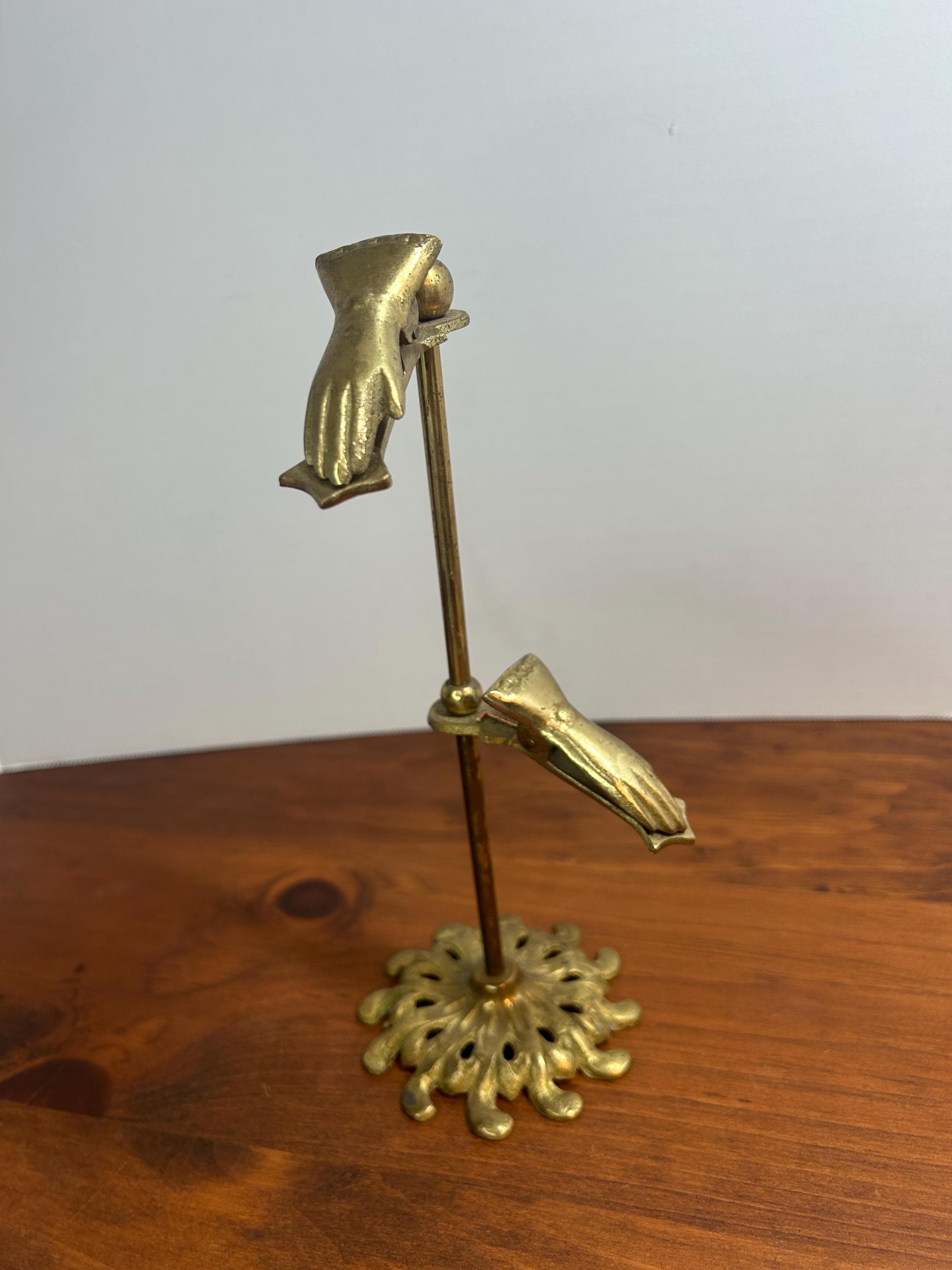 Vintage Brass Glove Holder - Etsy