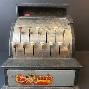 Vintage Metal Toy Cash Register - Etsy