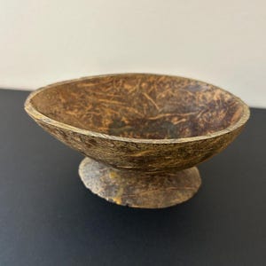 Vintage Footed Small Coconut Bowl