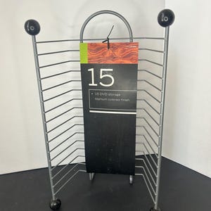 Vintage DVD Storage Tower- holds 15 DVDs.