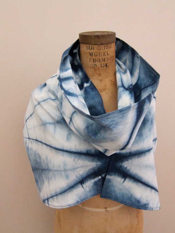 Indigo Dyed Cotton Scarf Isis Etsy