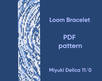Armbandmuster, Perlenwebgerät-Muster, Delica-Armband, Loom gewebtes Armband, Abstraktes Armband, Herunterladbar, PDF