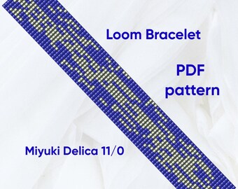 Armbandmuster, Perlenwebgerät-Muster, Delica-Armband, Loom gewebtes Armband, Abstraktes Armband, Herunterladbar, PDF