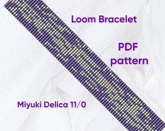 Armbandmuster, Perlenwebgerät-Muster, Delica-Armband, Loom gewebtes Armband, Abstraktes Armband, Herunterladbar, PDF