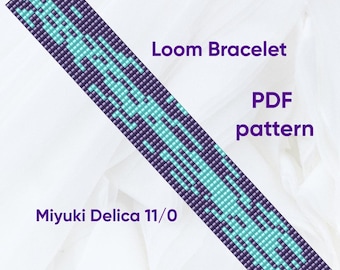 Armbandmuster, Perlenwebgerät-Muster, Delica-Armband, Loom gewebtes Armband, Abstraktes Armband, Herunterladbar, PDF